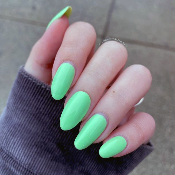 Creative Light Green Nail Designs For Women