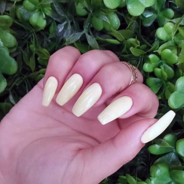 Creative Light Yellow Nail Designs For Women