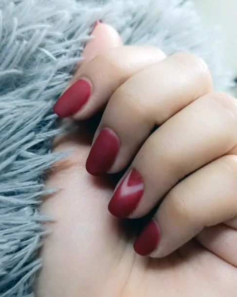 Creative Matte Maroon Nail Designs For Women