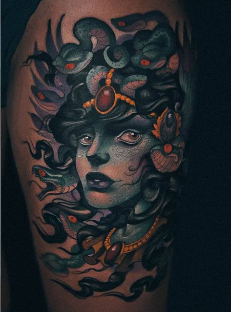 Creative Medusa Tattoo Designs For Women