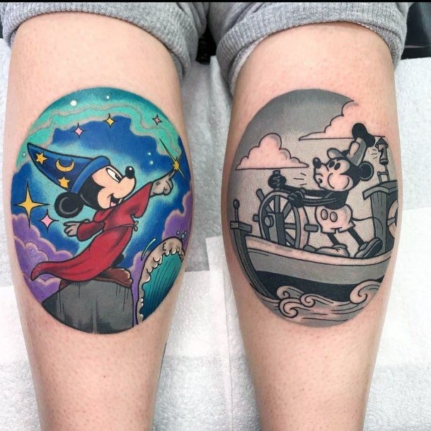 Creative Mickey Mouse Tattoo Designs For Women