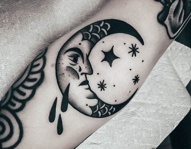 Sun  Moon Tattoos  Whats their Meaning Plus Photos
