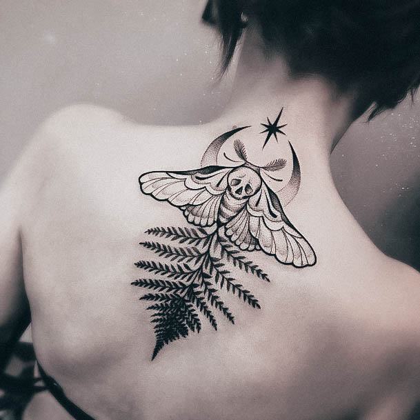 Creative Moth Tattoo Designs For Women