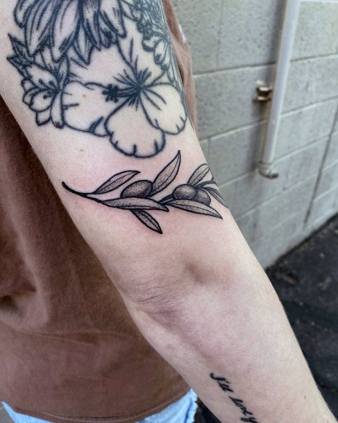 Creative Olive Branch Tattoo Designs For Women