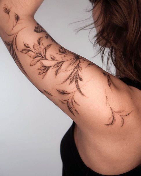 Creative Olive Tree Tattoo Designs For Women