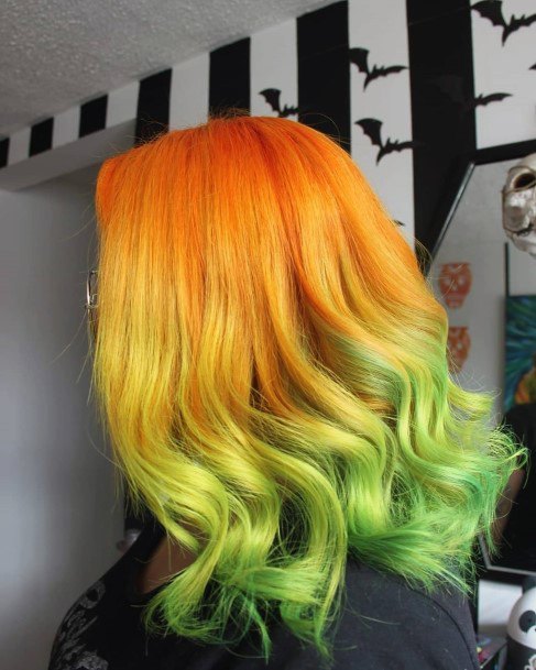 Creative Orange Ombre Hairstyles Ideas For Women