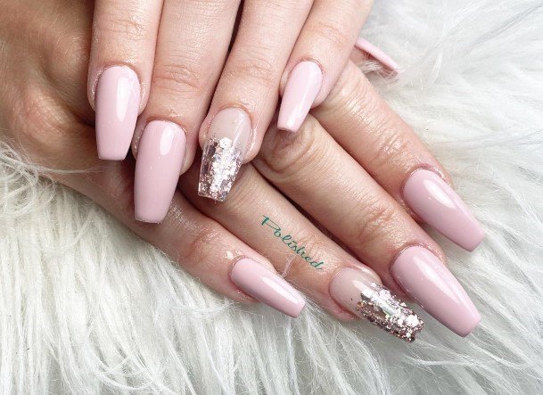 Creative Pale Pink Nail Designs For Women