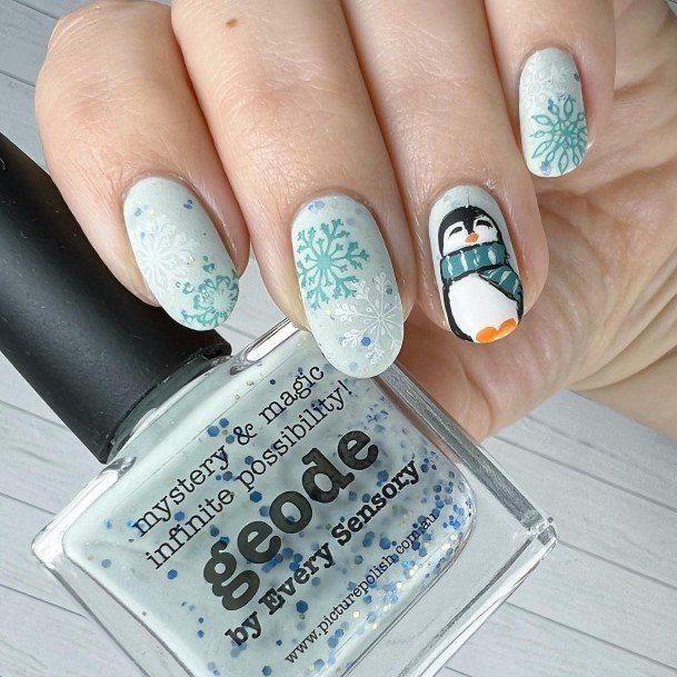 Creative Penguin Nail Designs For Women