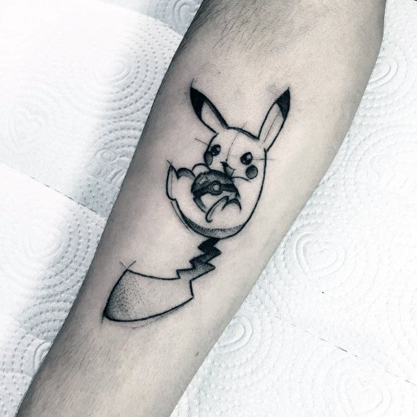 Creative Pikachu Tattoo Designs For Women