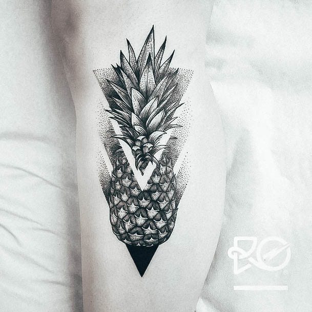 Creative Pineapple Tattoo Designs For Women