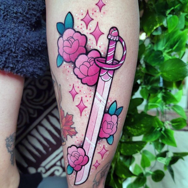 Creative Pink Tattoo Designs For Women
