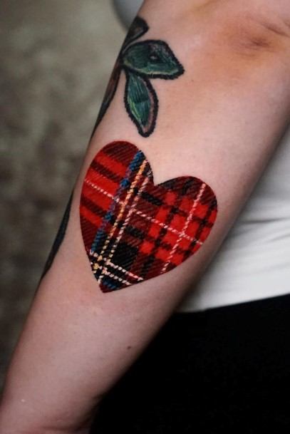 Creative Plaid Tattoo Designs For Women