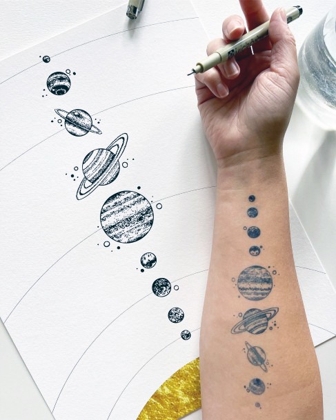 Creative Pluto Tattoo Designs For Women