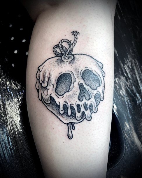 Creative Poison Apple Tattoo Designs For Women