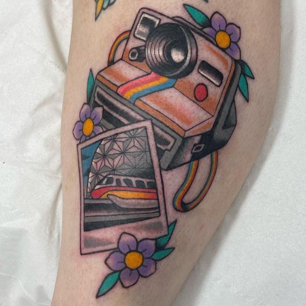 Creative Polaroid Tattoo Designs For Women