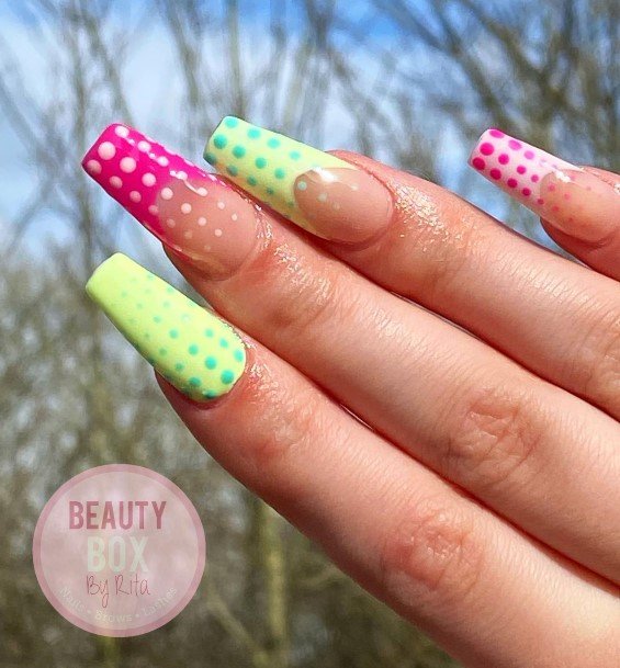 Creative Polka Dot Nail Designs For Women