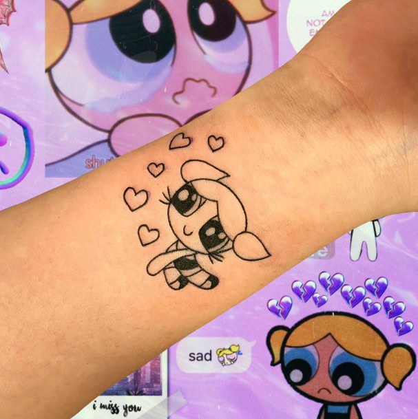 Creative Powerpuff Girls Tattoo Designs For Women