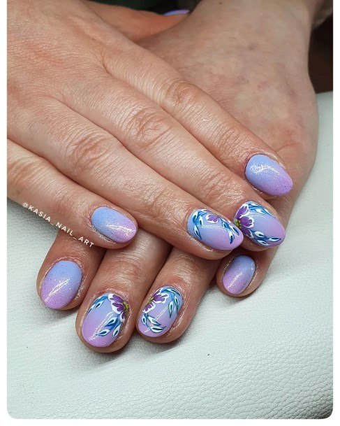 Creative Purple Ombre Nail Designs For Women