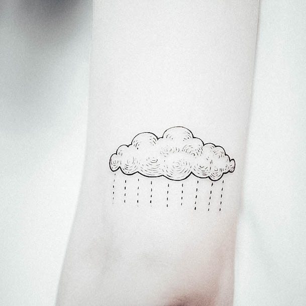 Creative Rain Tattoo Designs For Women