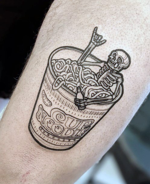 Creative Ramen Tattoo Designs For Women