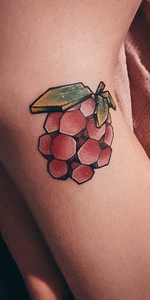 Creative Raspberry Tattoo Designs For Women