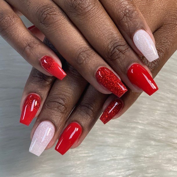 Creative Red And White Nail Designs For Women