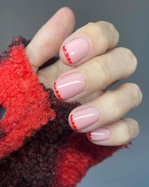 Creative Red French Tip Nail Designs For Women