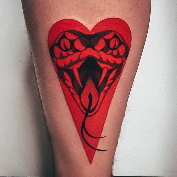 Creative Red Ink Tattoo Designs For Women