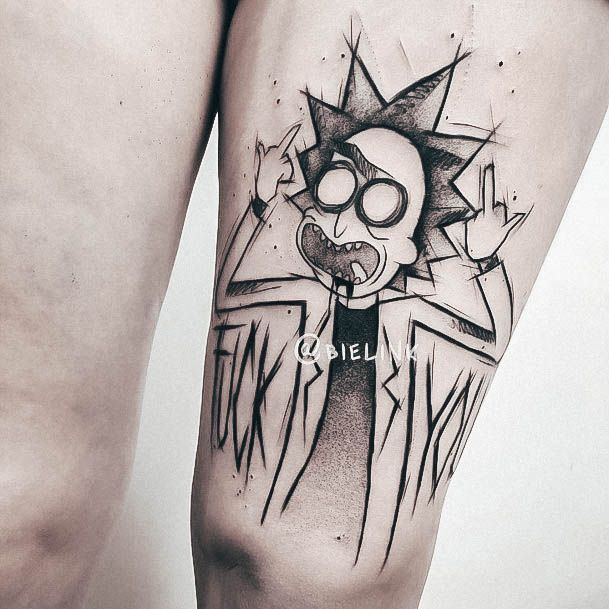 Creative Rick And Morty Tattoo Designs For Women