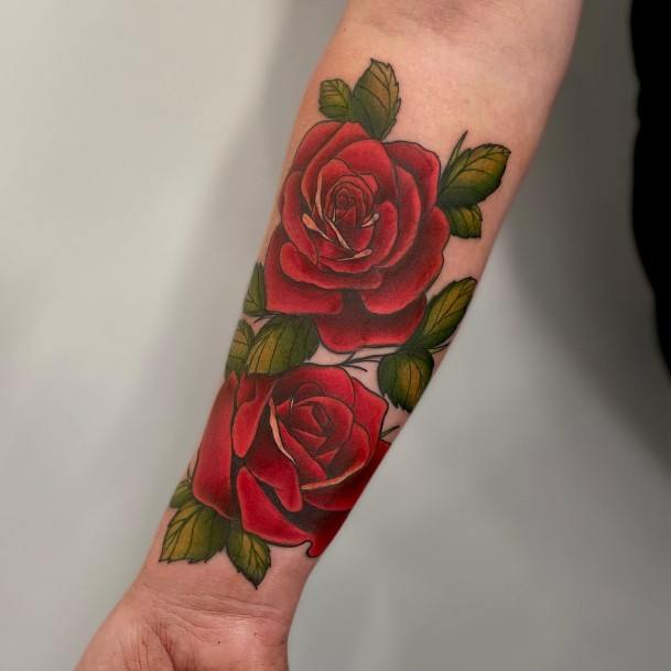 Creative Rose Forearm Tattoo Designs For Women