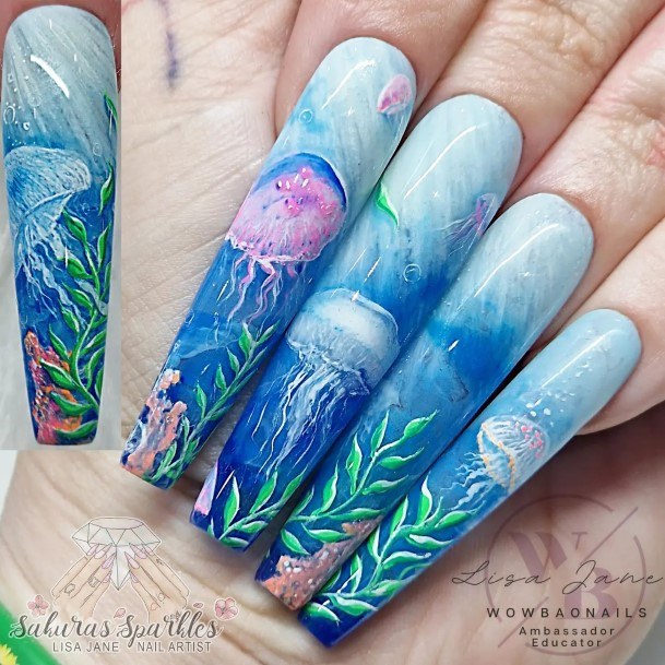 Creative Sea Nail Designs For Women