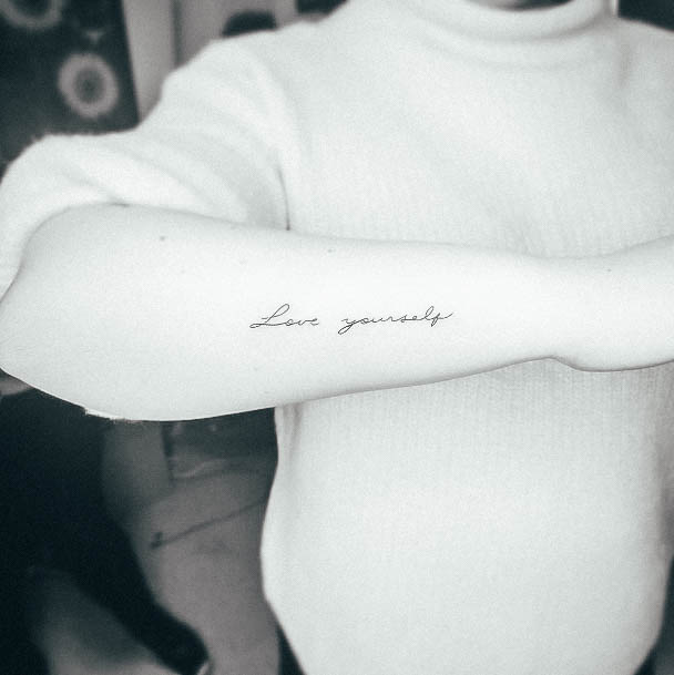 Creative Self Love Tattoo Designs For Women