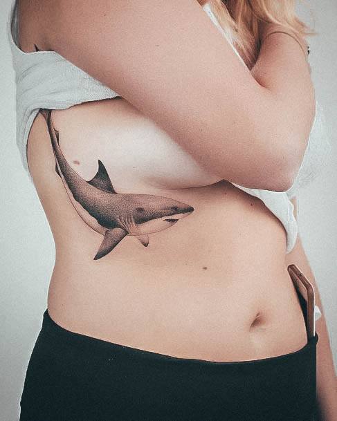 Creative Shark Tattoo Designs For Women