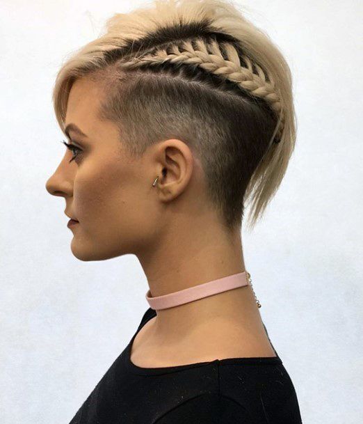 Creative Shaved Hairstyles For Women With Braid