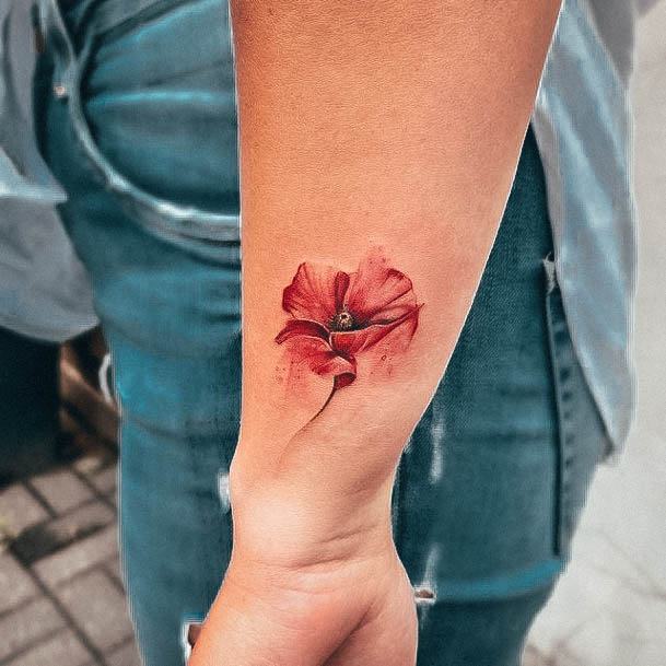 Creative Simple Flower Tattoo Designs For Women