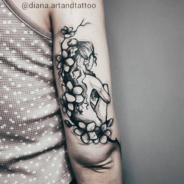 Creative Sketch Tattoo Designs For Women