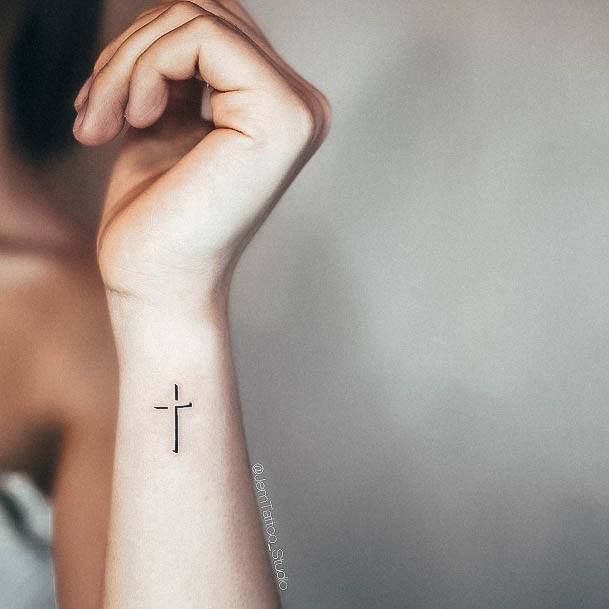 Creative Small Cross Tattoo Designs For Women