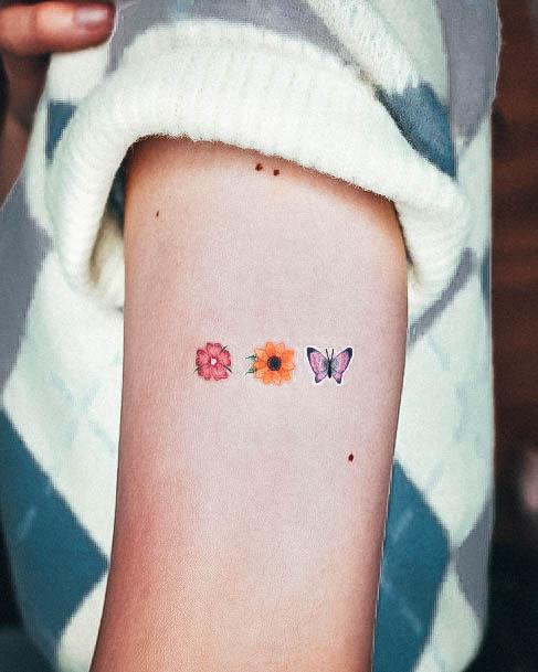 Creative Small Sunflower Tattoo Designs For Women