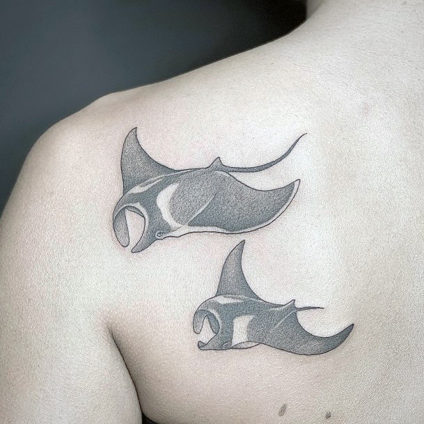 Creative Stingray Tattoo Designs For Women