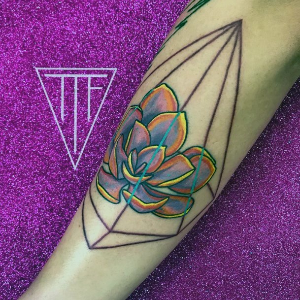 Creative Succulent Tattoo Designs For Women