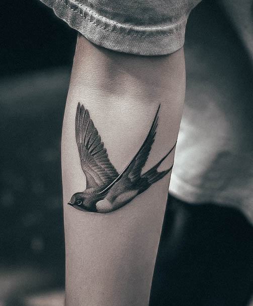 Creative Swallow Tattoo Designs For Women