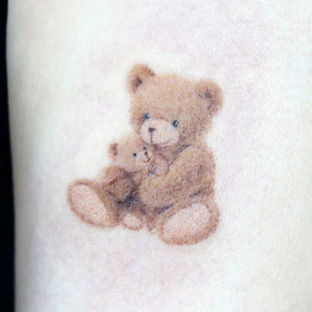 Creative Teddy Bear Tattoo Designs For Women