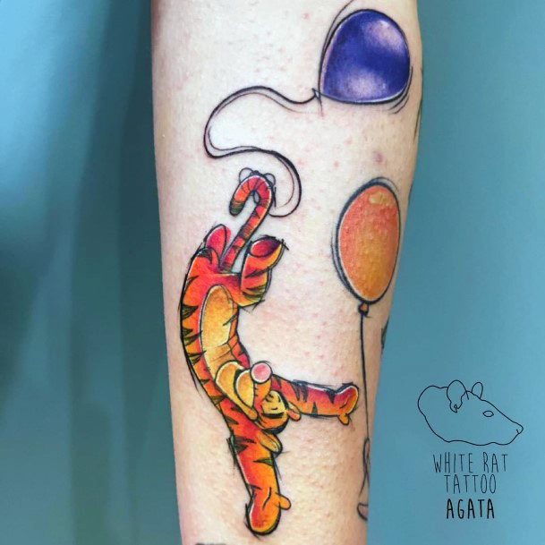 Creative Tigger Tattoo Designs For Women