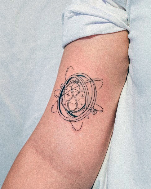 Creative Time Turner Tattoo Designs For Women