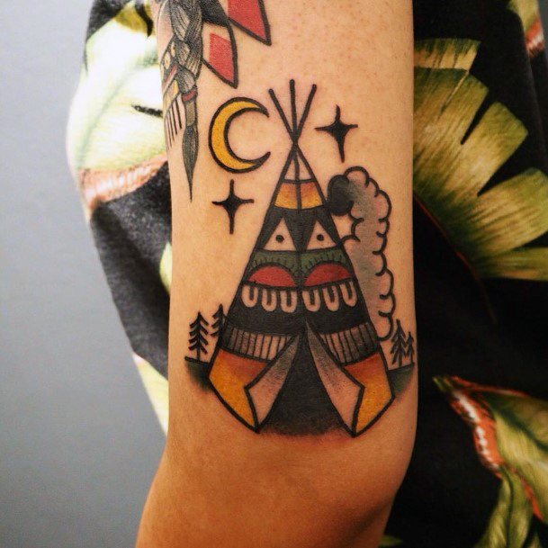 Creative Tipi Tattoo Designs For Women