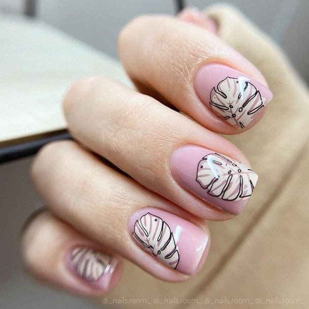 Creative Trendy Nail Designs For Women Pink White