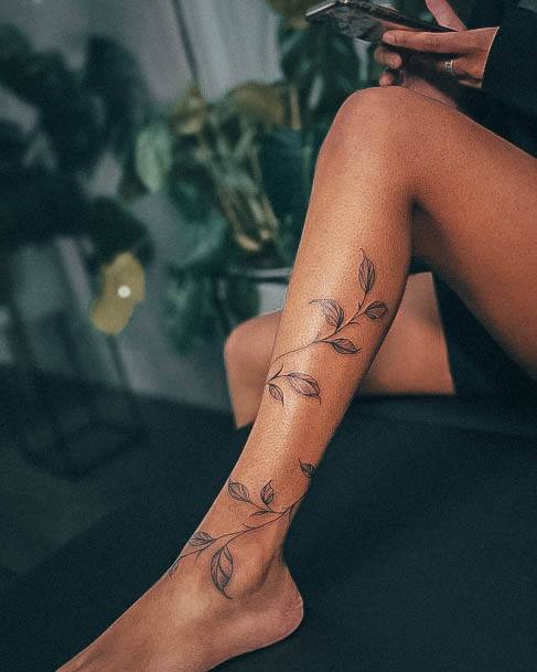 Creative Vine Tattoo Designs For Women