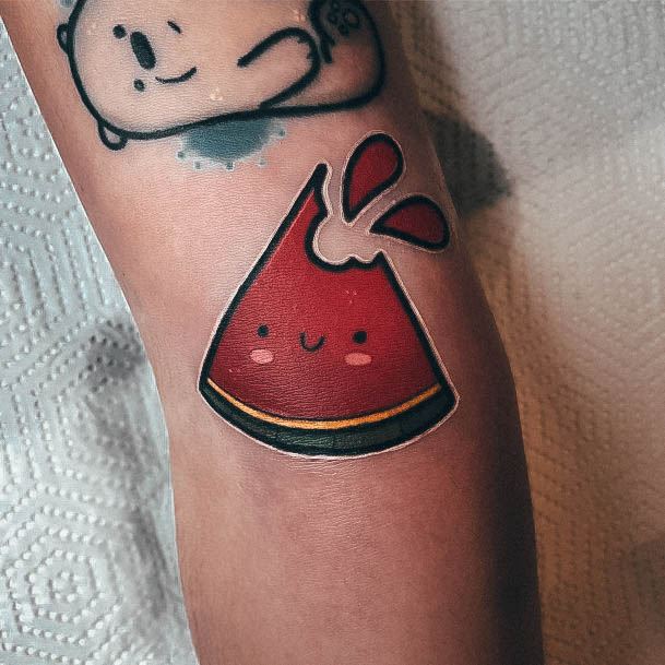 Creative Watermelon Tattoo Designs For Women