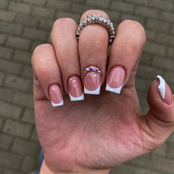 Creative White And Nude Nail Designs For Women