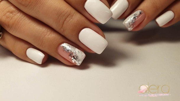 Creative White And Silver Nail Designs For Women